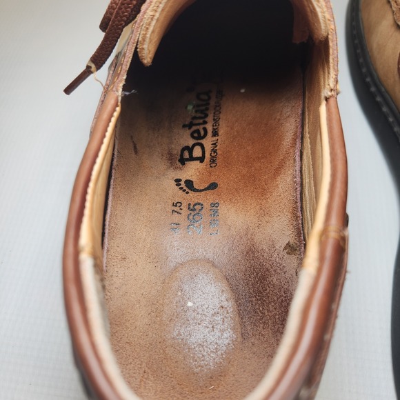 Birkenstock Betula Shoes Mens 8 Brown Boat Shoes Loafer Casual Womens 10 - Picture 9 of 13